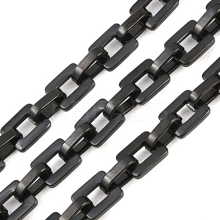 201 Stainless Steel Square Link Chains CHS-H118-17EB-1