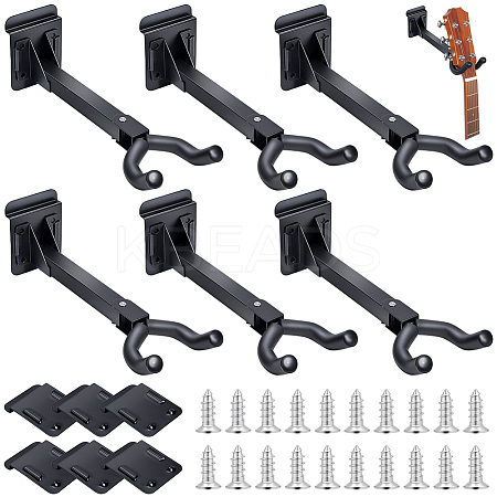 12Pcs Wall-mounted Iron Guitar Hangers ODIS-WA0001-07-1