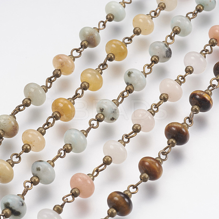 Natural Gemstone Handmade Beaded Chain AJEW-JB00396-1