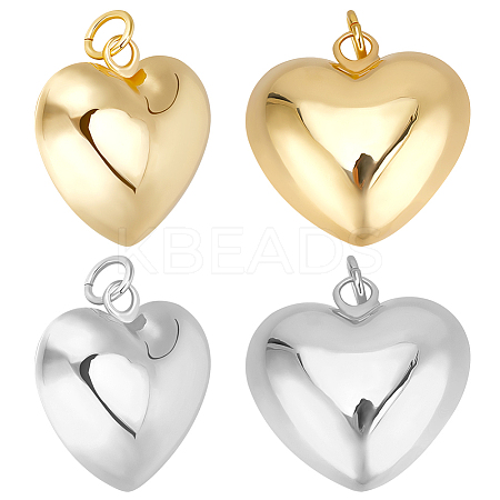 10Pcs 2 Colors Eco-Friendly Brass Pendants KK-BBC0017-34-1
