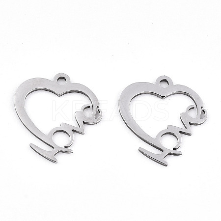 Non-Tarnish Valentine's Day 201 Stainless Steel Pendants LS-STAS-S081-076-1