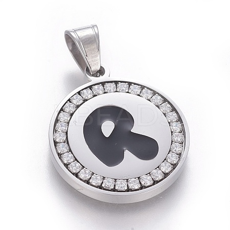304 Stainless Steel Enamel Pendants STAS-E439-90R-P-1