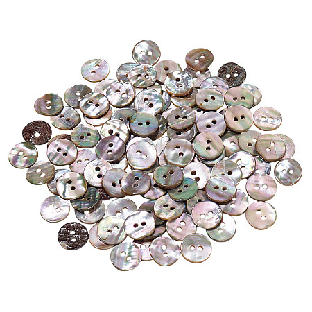 100Pcs Natural Paua Shell Buttons BUTT-GA0001-33-1