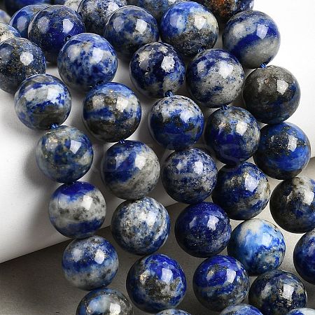Natural Lapis Lazuli Beads Strands G-G344-A09-10mm-1