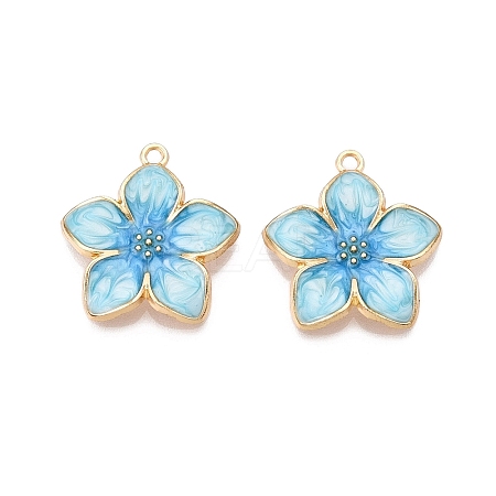 Rack Plating Alloy Enamel Pendants LS-ENAM-N056-365KCG-04-1