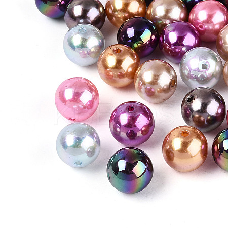 UV Plating Opaque Acrylic Beads PACR-T019-01M-1