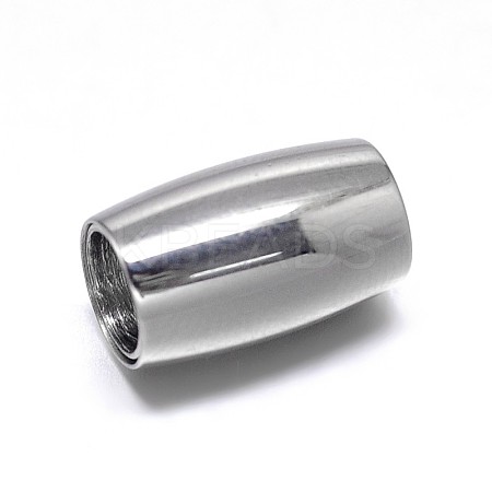 Tarnish Resistant Column 304 Stainless Steel Magnetic Clasps with Glue-in Ends LS-STAS-D059-14D-1