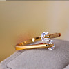 Real 18K Gold Plated Brass Cubic Zirconia Cuff Rings RJEW-EE0001-024E-4