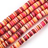 Handmade Polymer Clay Beads Strands CLAY-R089-6mm-T02B-20-1
