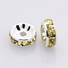 Brass Rhinestone Spacer Beads RB-A014-Z5mm-13S-NF-2