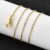 1.5MM Brass Oval Link Chain Necklaces NJEW-M108-17G-5