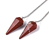 Natural Red Jasper Dowsing Pendulum Pendants AJEW-N005-01D-2