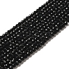 Natural Black Onyx Beads Strands G-K020-3mm-30-1