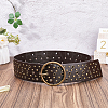 Antique Bronze Alloy Rivets PU Leather Wide Waist Belts AJEW-WH20098-074B-02-3