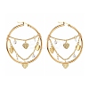 Brass Hoop Earrings EJEW-JE04573-2