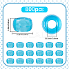 800Pcs Transparent Plastic Beads KY-SP0001-52E-2