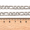 7MM 304 Stainless Steel Figaro Chain Necklaces for Women Men NJEW-B134-04A-P-5