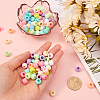 400Pcs Opaque Acrylic European Beads SACR-SP0001-01-3