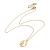 Brass Clear Cubic Zirconia Pendant Necklaces for Women LS-NJEW-B121-01G-02-4