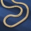 Rack Plating Brass Herringbone Chains Necklace for Men Women NJEW-M193-01G-1