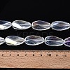 Electroplate Transparent Glass Beads Strands EGLA-N055-02-5