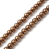 Electroplate Synthetic Magnetic Hematite Beads Strands G-E602-01-2