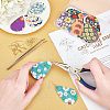 DIY 11Pairs Flower Pattern PU Leather Earring Making Kits DIY-FH0002-40-3