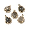 Natural Labradorite Faceted Teardrop Pendants X-G-U028-02G-06-1