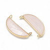 Natural Rose Quartz Pendants X-G-Q969-03G-2