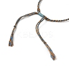 Braided Cotton Cord Bracelet Making MAK-L043-02G-16-3