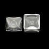 Transparent Clear Glass Square Cabochons X-GGLA-A001-20mm-2