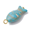 Synthetic Turquoise Pendants PALLOY-JF02655-3