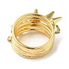Spike Brass Finger Rings RJEW-C037-01G-3
