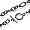 Unisex 304 Stainless Steel Figaro Chain Necklaces NJEW-H215-03EB-2