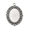 Tibetan Style Alloy Pendant Cabochon Settings TIBE-T003-09AS-NR-1