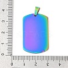 Ion Plating(IP) 304 Stainless Steel Pendants STAS-I311-03A-RC-3