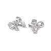 Brass Micro Pave Clear Cubic Zirconia Pendants KK-K351-46A-P-2
