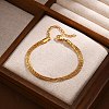 304 Stainless Steel Multi-strand Bracelets LS-BJEW-U022-01G-1