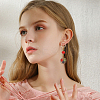 30Pcs 3 Style Brass Cricle Stud Earring Findings KK-AR0002-99-5