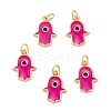 Brass Enamel Pendants KK-P204-11G-B-1