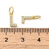 Brass Micro Pave Cubic Zirconia Pendants KK-M273-02G-L-3