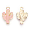 Light Gold Plated Alloy Pendants ENAM-T009-12B-1