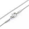 Tarnish Resistant Women's 304 Stainless Steel Box Chain Necklaces LS-STAS-O037-84P-1