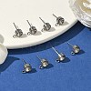 Non-Tarnish 201 Stainless Steel Stud Earring Settings STAS-S041-08-5