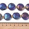 Electroplated Natural Druzy Geode Crystal Beads Strands G-G459-04G-4