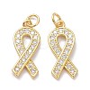 Brass Micro Pave Clear Cubic Zirconia Pendants X-ZIRC-L100-119G-2