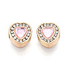 Rack Plating Alloy Rhinestone European Beads FIND-N011-06KCG-1