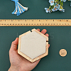 Hexagon Wooden Single Necklace Displays Stands NDIS-WH0017-01A-3