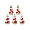 Rack Plating Alloy Enamel Pendants ENAM-N055-147C-1