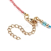 Glass & Brass Beaded Necklaces NJEW-JN04155-6